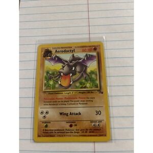 Pokémon TCG Aerodactyl Fossil 1/62 Holo Unlimited‎ Holo Rare